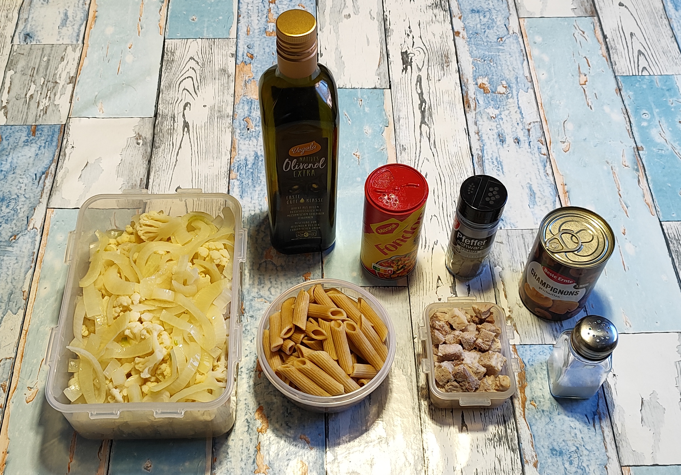 Bild: Zutaten Blumenkohl Pfanne