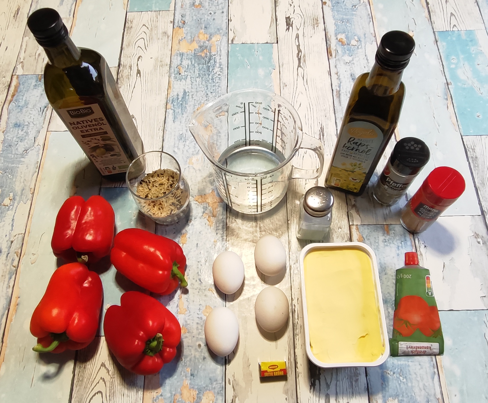 Zutaten für Paprika Pfanne